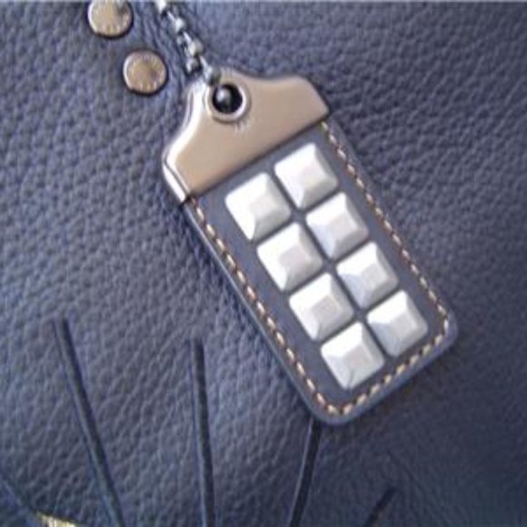 NEW AUTHENTIC COACH BLACK LEATHER PYRAMID EYE ROGUE 30 SATCHEL #46811 - Picture 7 of 15